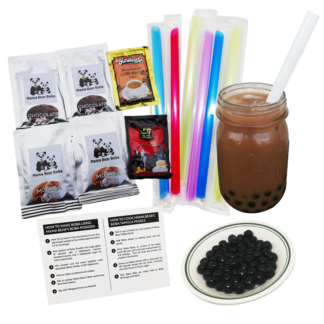 FATHER'S DAY Favorites Sampler Instant Boba Kit Boba Bubble Tea Kit - Make Your Own DIY