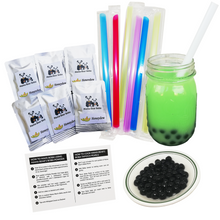 Load image into Gallery viewer, Instant Boba Kit HONEYDEW Flavor Boba Bubble Tea Kit - Make Your Own DIY
