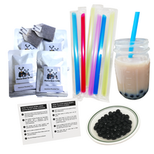 Load image into Gallery viewer, Instant Boba Kit NATURAL Roasted Japanese Tea Bubble Tea Kit  -- Make Your Own DIY
