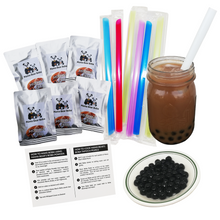 Load image into Gallery viewer, Instant Boba Kit MOCHA LATTE Flavor Boba Bubble Tea Kit - Make Your Own DIY
